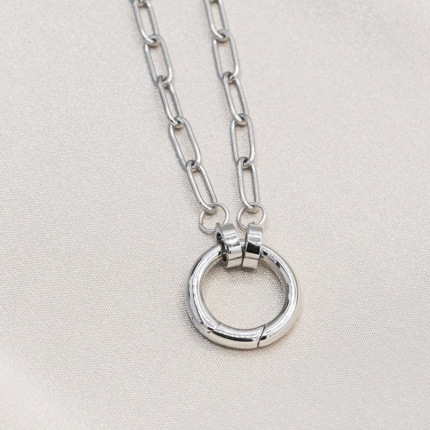 Stainless Steel Silver Charm Necklace Chain