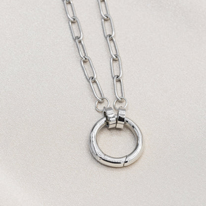 Stainless Steel Silver Charm Necklace Chain