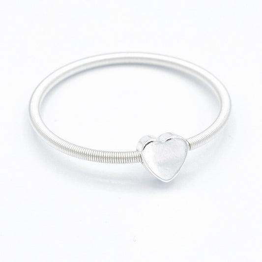 Sterling ring with silver heart