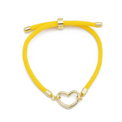 Sunflower Gold Paracord Bracelet with Gold accents and Gold Heart Carabiner