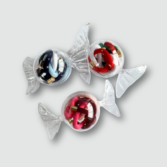 Festive Knotty Girl Hair Ties - Set of 3