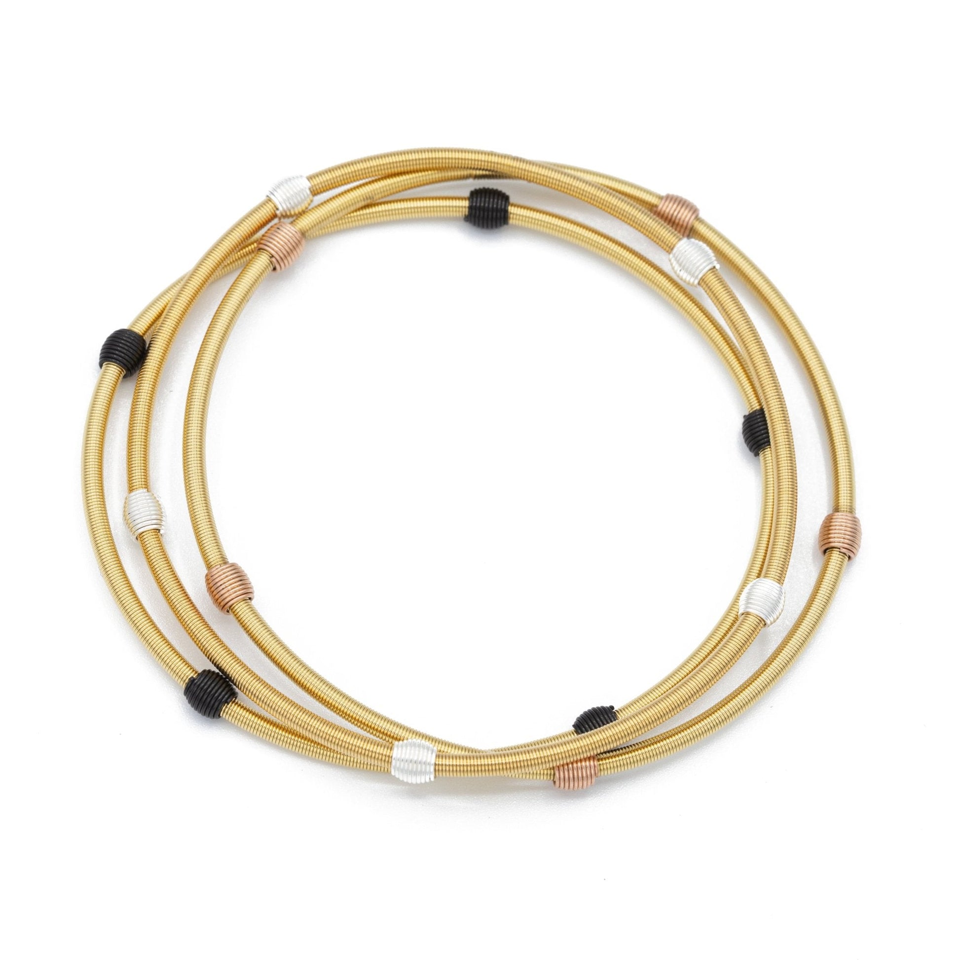 Beaded DIA Bracelets — Silver or Stainless Steel Base - Emerson & Oliver - Dia Metallics