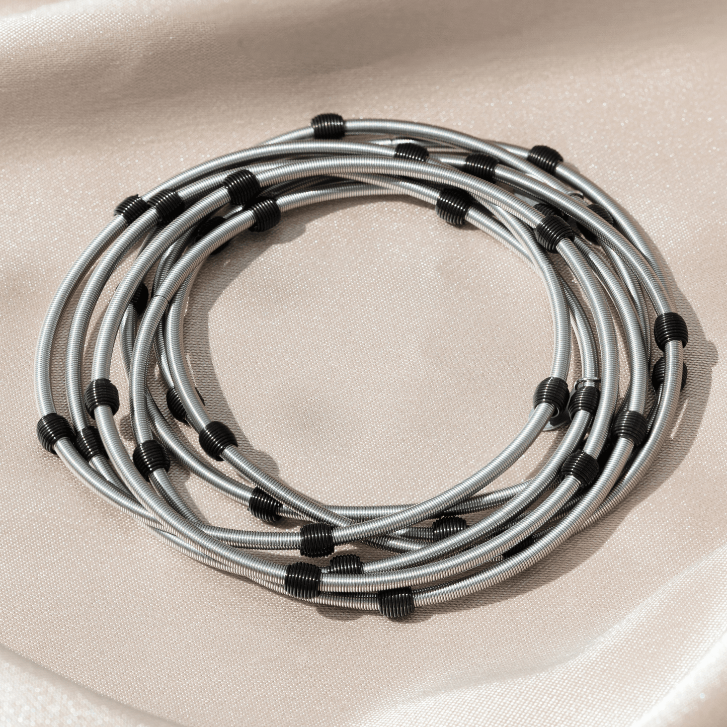 Beaded DIA Bracelets — Silver or Stainless Steel Base - Emerson & Oliver - Dia Metallics