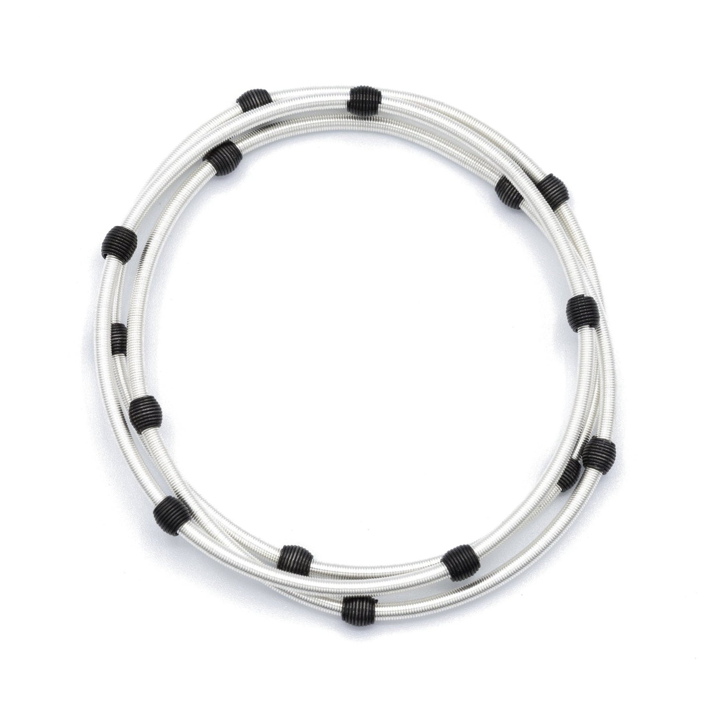 Beaded DIA Bracelets — Silver or Stainless Steel Base - Emerson & Oliver - Dia Metallics