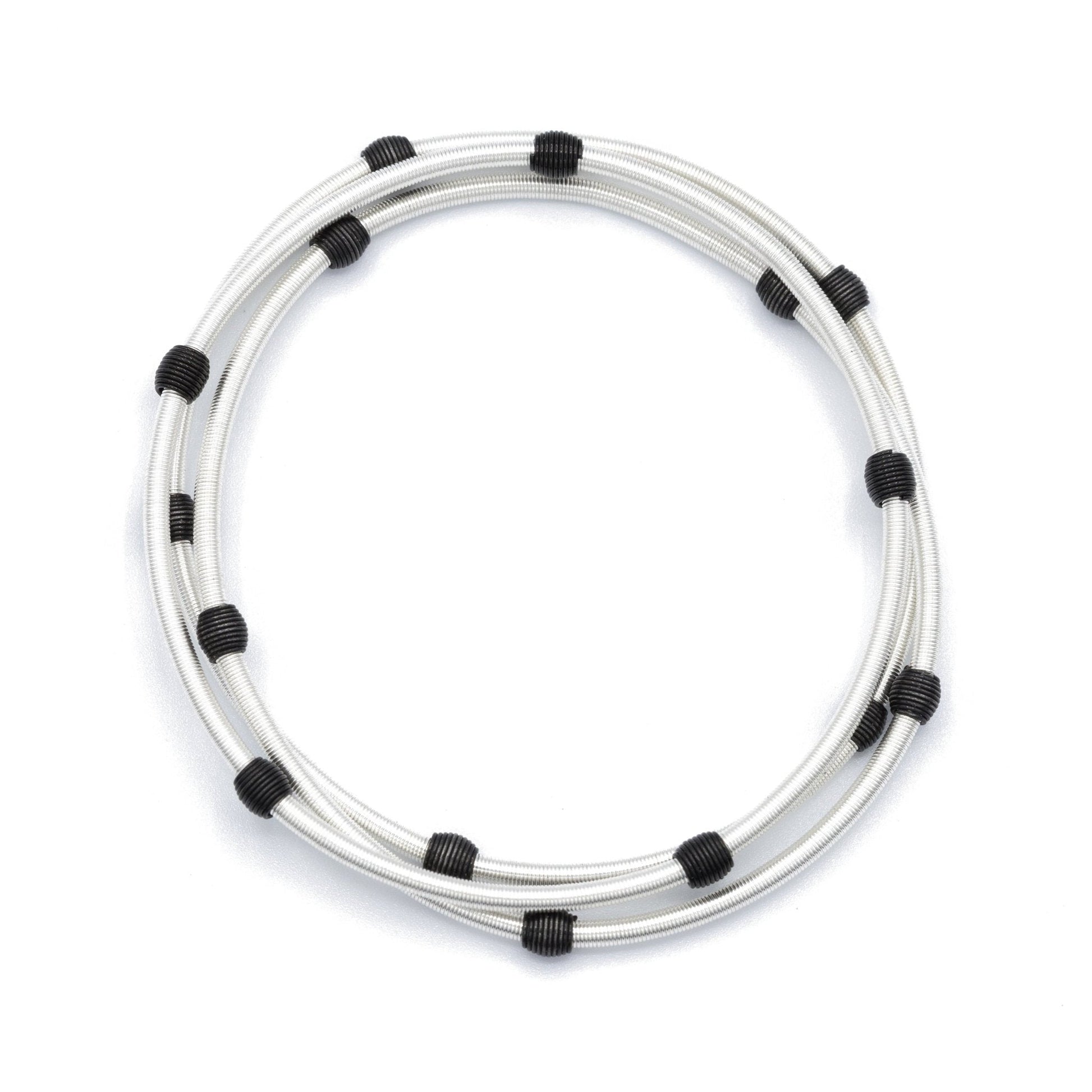 Beaded DIA Bracelets — Silver or Stainless Steel Base - Emerson & Oliver - Dia Metallics