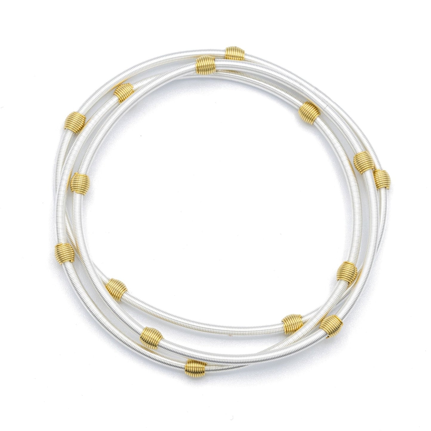 Beaded DIA Bracelets — Silver or Stainless Steel Base - Emerson & Oliver - Dia Metallics
