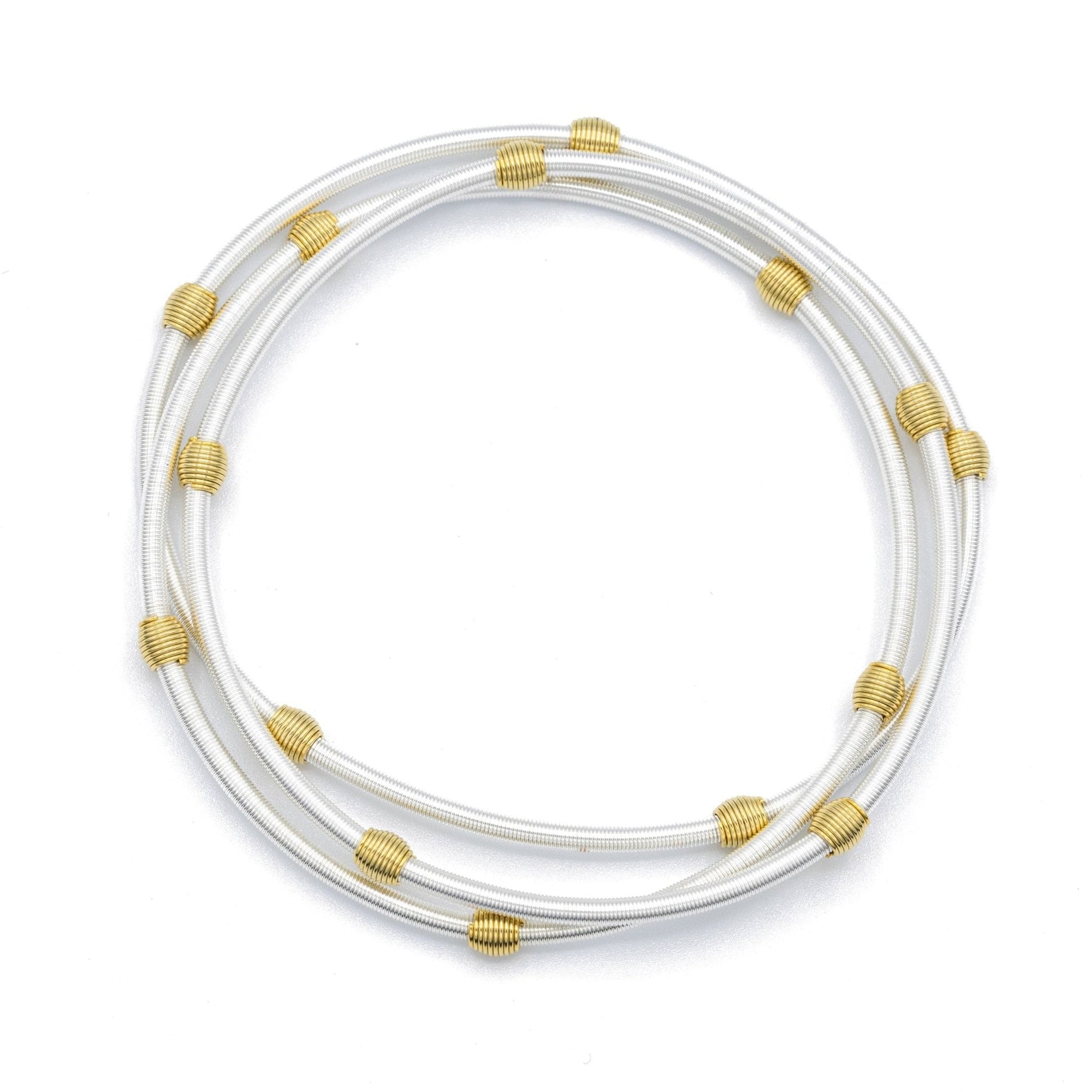 Beaded DIA Bracelets — Silver or Stainless Steel Base - Emerson & Oliver - Dia Metallics