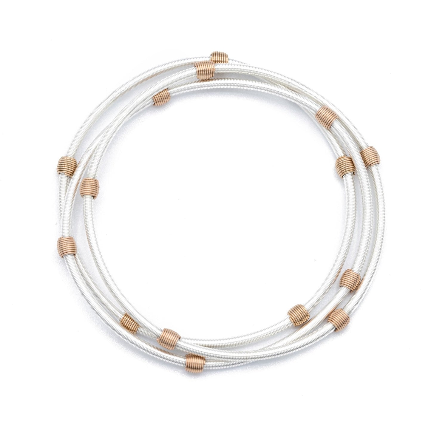 Beaded DIA Bracelets — Silver or Stainless Steel Base - Emerson & Oliver - Dia Metallics
