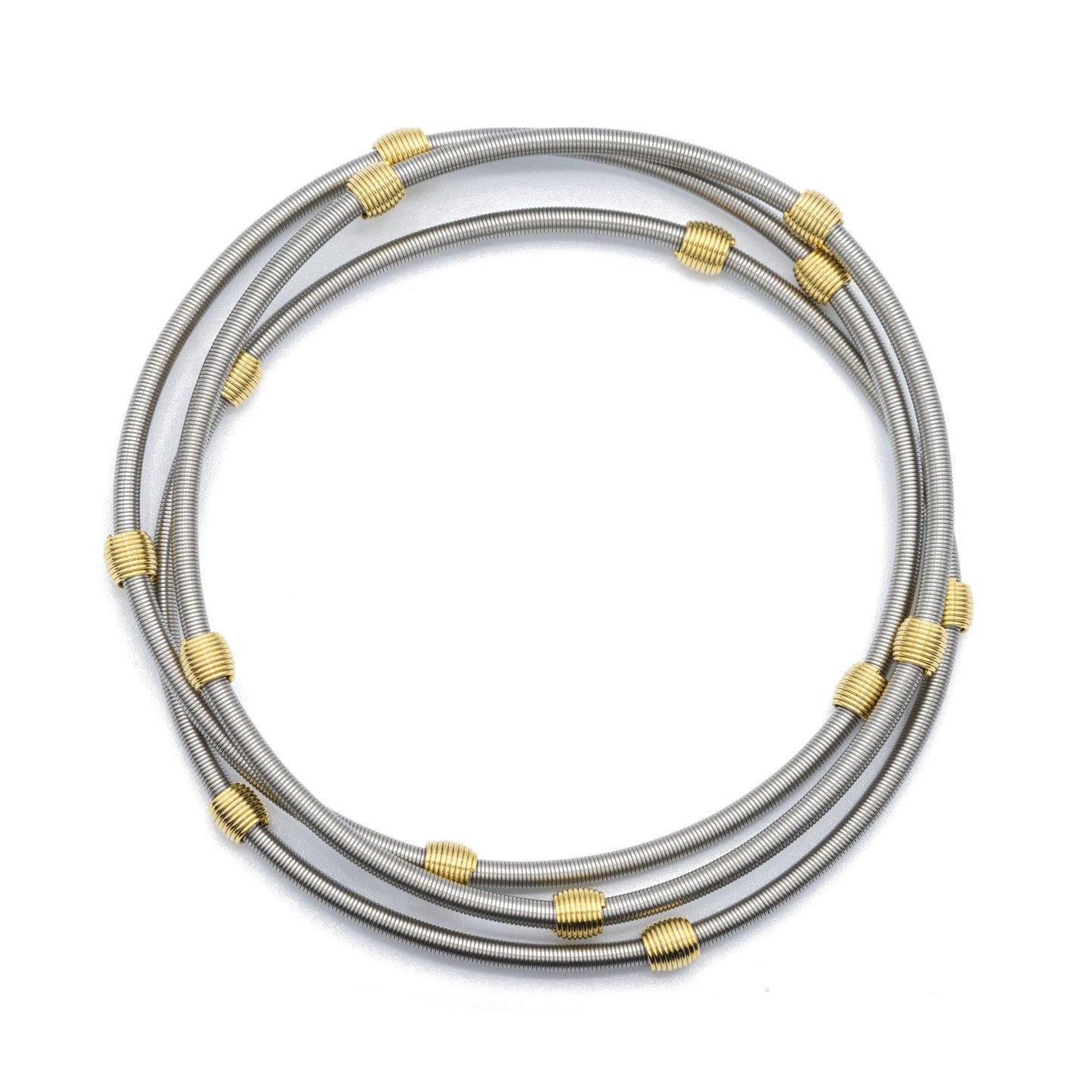Beaded DIA Bracelets — Silver or Stainless Steel Base - Emerson & Oliver - Dia Metallics
