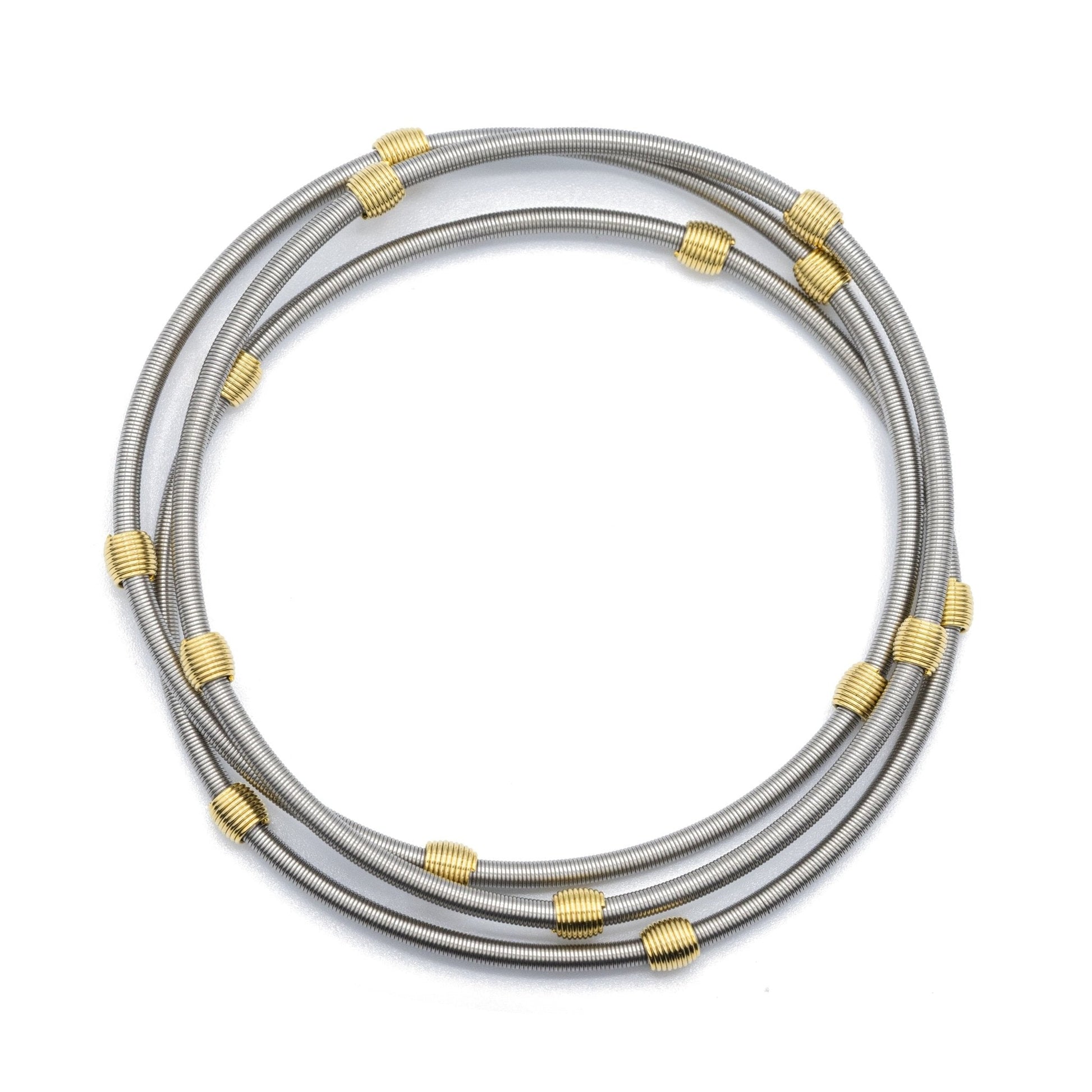 Beaded DIA Bracelets — Silver or Stainless Steel Base - Emerson & Oliver - Dia Metallics