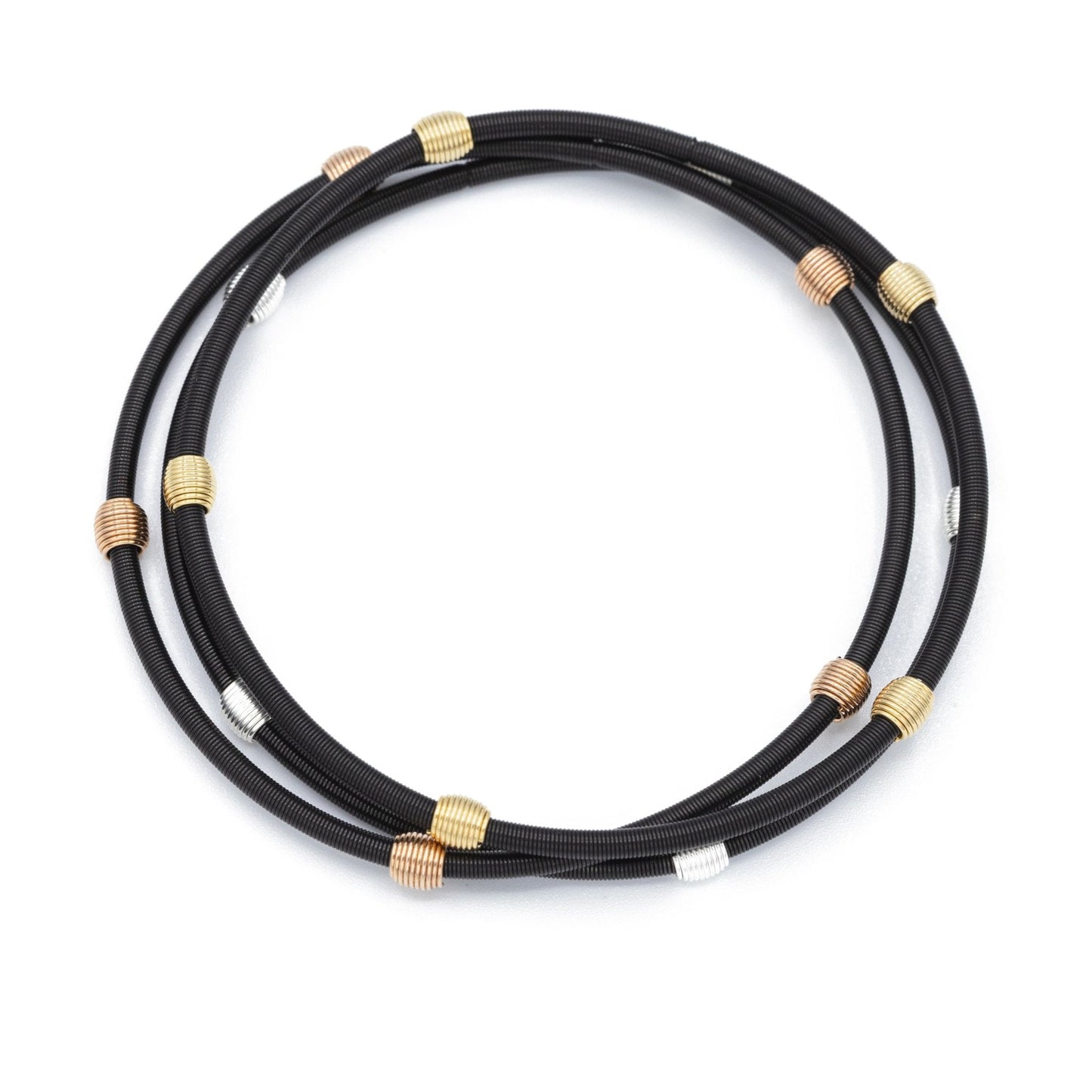 Beaded DIA Bracelets — Silver or Stainless Steel Base - Emerson & Oliver - Dia Metallics