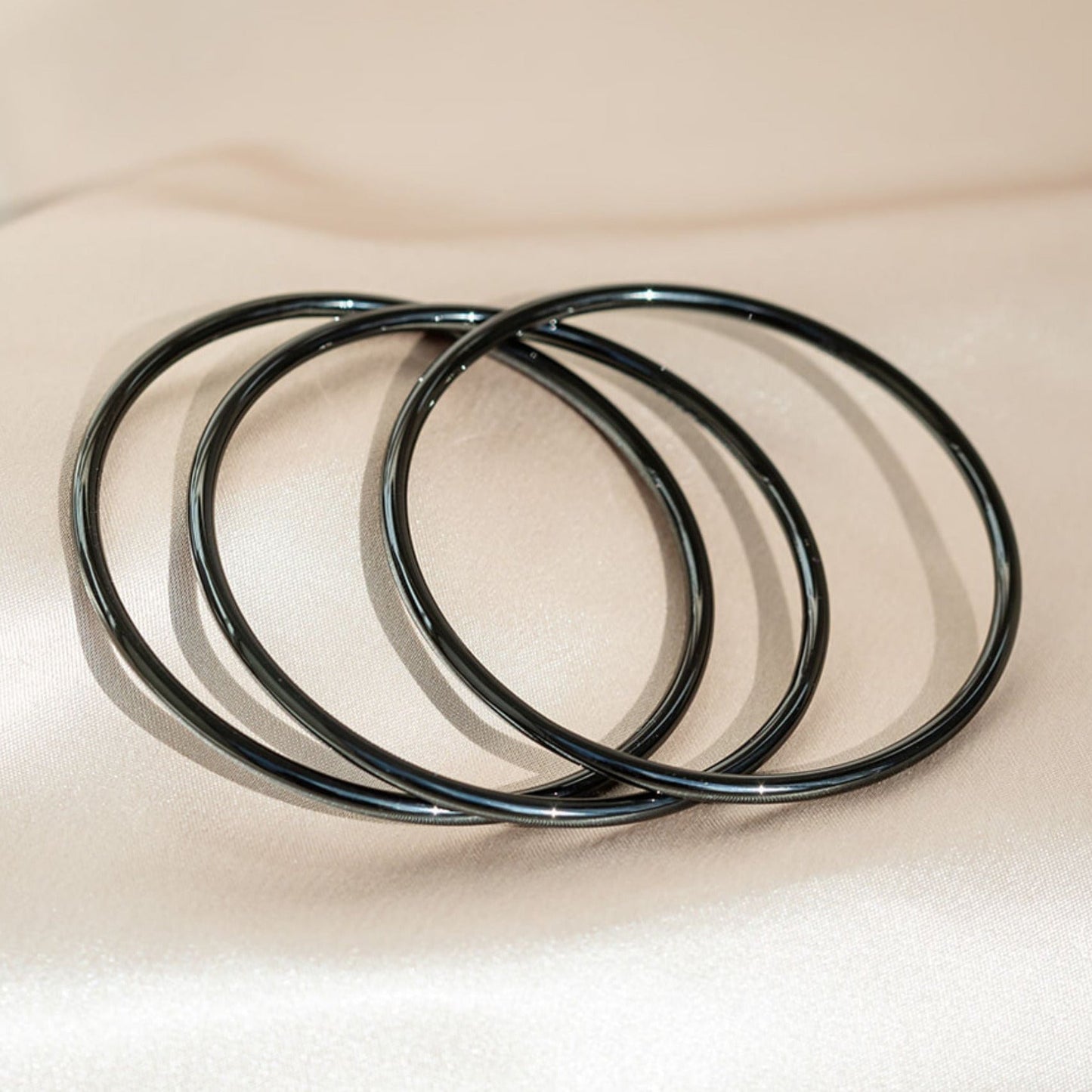 Black Luxe Bangle Bracelets - Emerson & Oliver - E&O Bangles