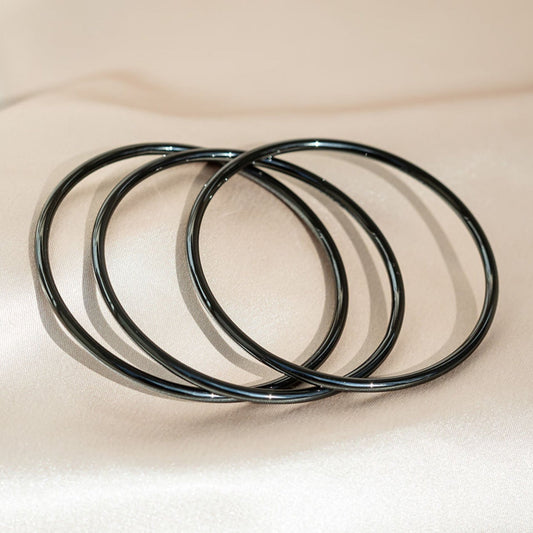 Black Luxe Bangle Bracelets - Emerson & Oliver - E&O Bangles