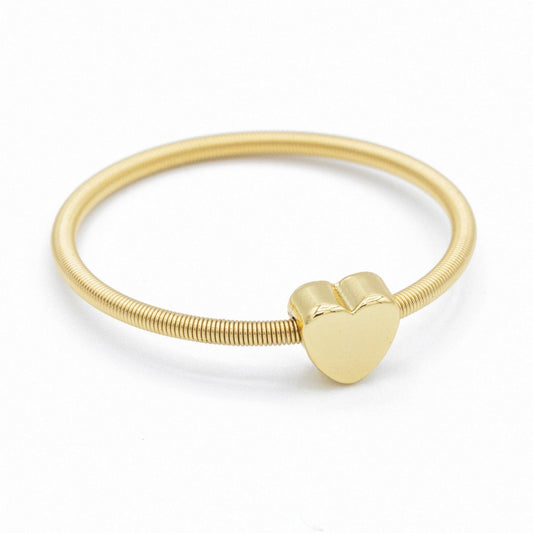 DIA Gold Heart Charm Ring - Emerson & Oliver - Dia Rings