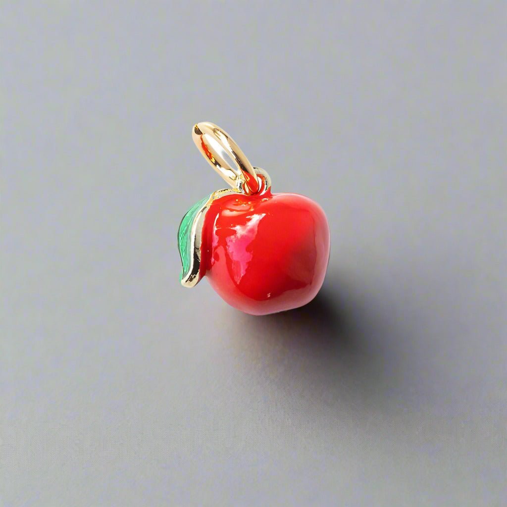 Enamel Apple Charm - Emerson & Oliver - Necklace Charms
