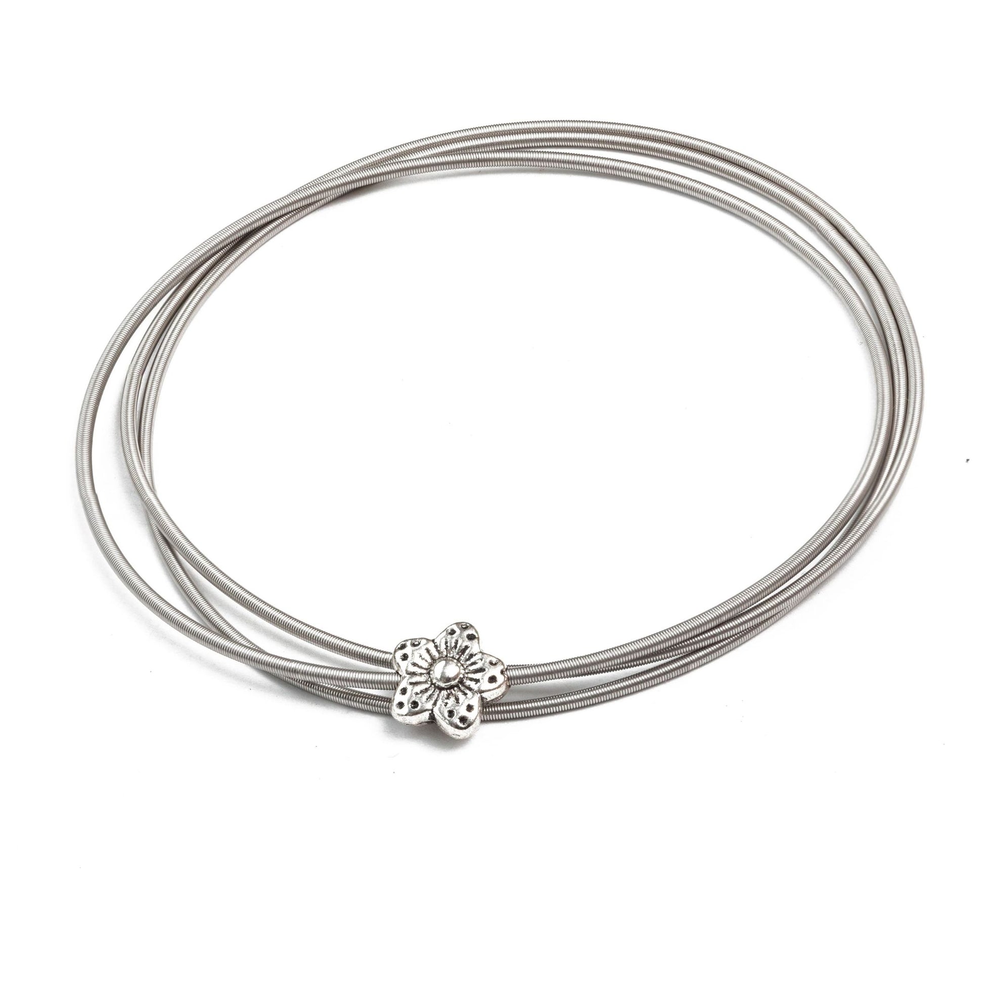Pewter flower Charm