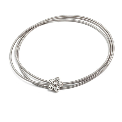 Pewter flower Charm
