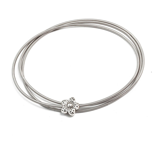 Pewter flower Charm