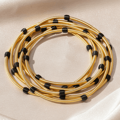 Gold Beaded DIA Bracelets - Emerson & Oliver - Dia Metallics