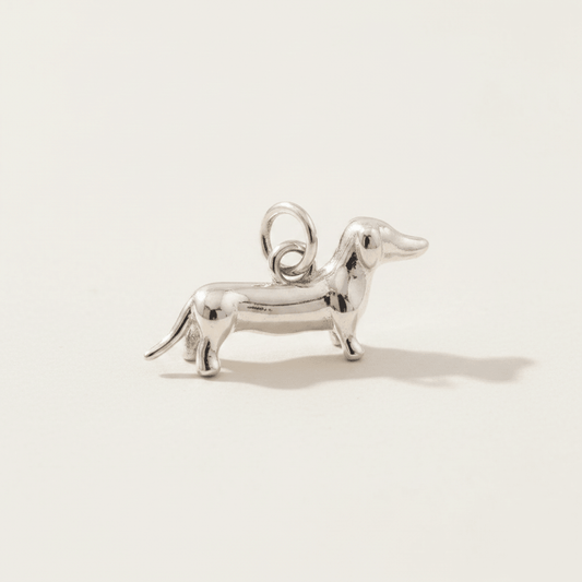 Gold Dachshund Dog Charm Pendant - Emerson & Oliver - Charm Pendant
