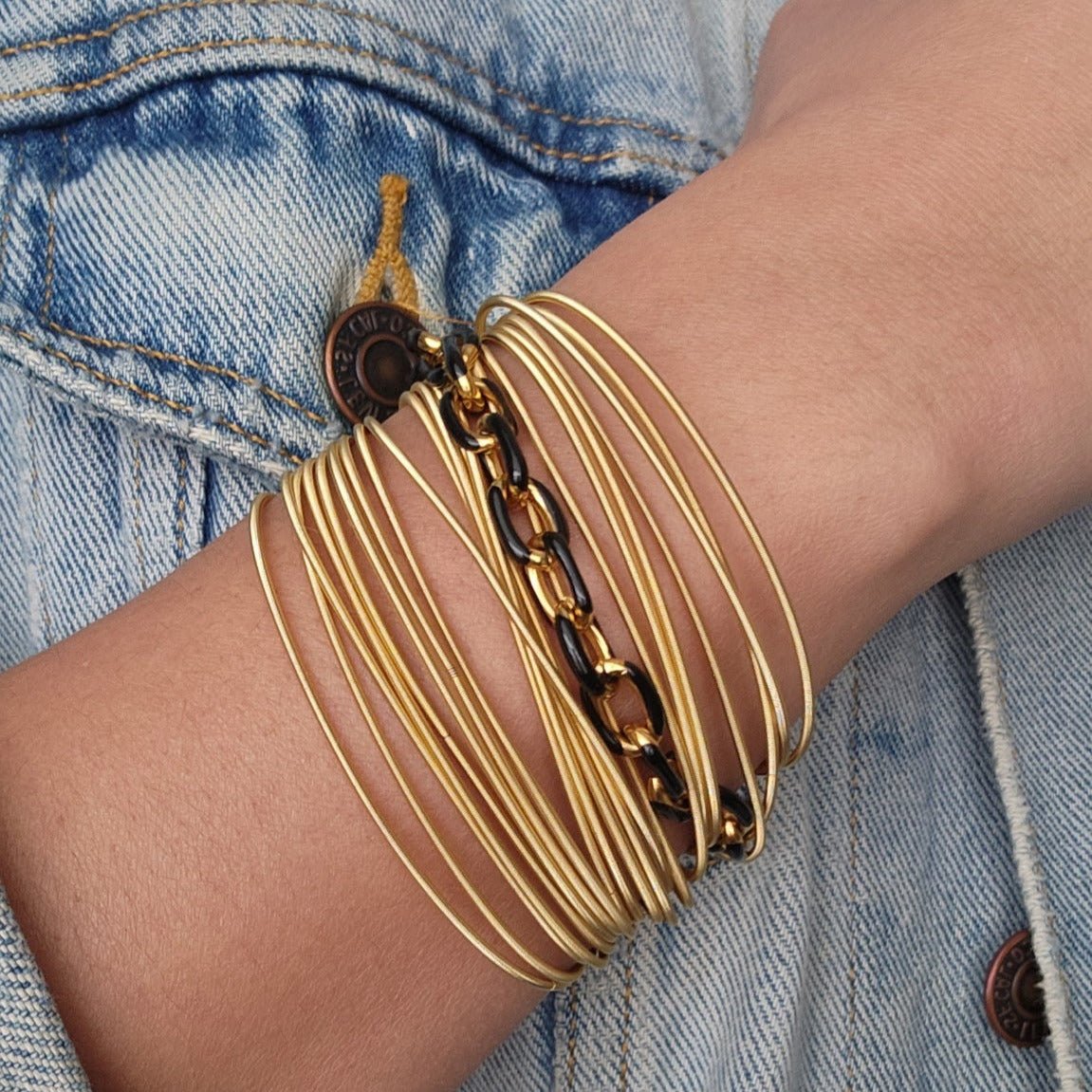 Gold Enamel Chain Bracelet - Emerson & Oliver - Bracelets