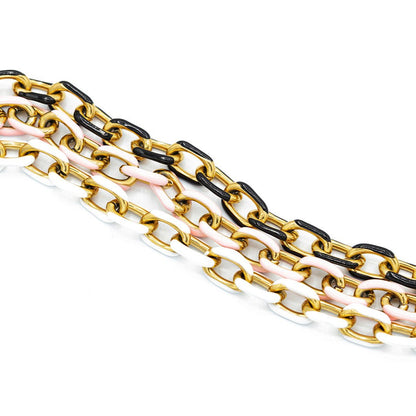 Gold Enamel Chain Necklace - Emerson & Oliver - Necklace