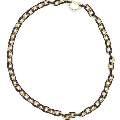 Gold Enamel Chain Necklace - Emerson & Oliver - Necklace