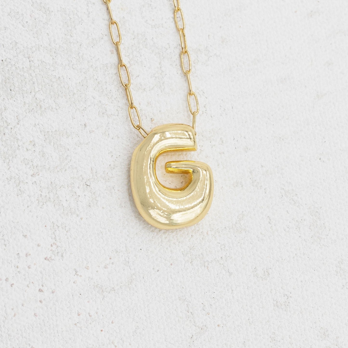 Gold Filled Chain Bubble Letter Necklace - Emerson & Oliver - Necklace