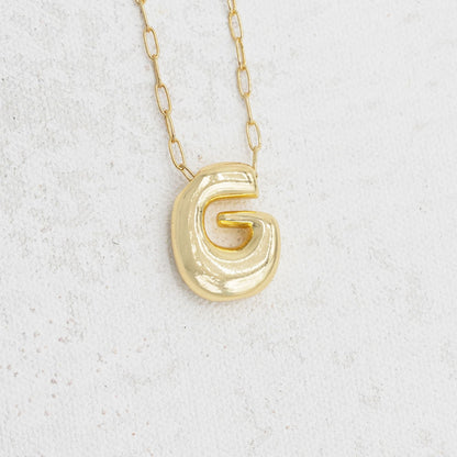 Gold Filled Chain Bubble Letter Necklace - Emerson & Oliver - Necklace