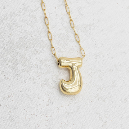 Gold Filled Chain Bubble Letter Necklace - Emerson & Oliver - Necklace