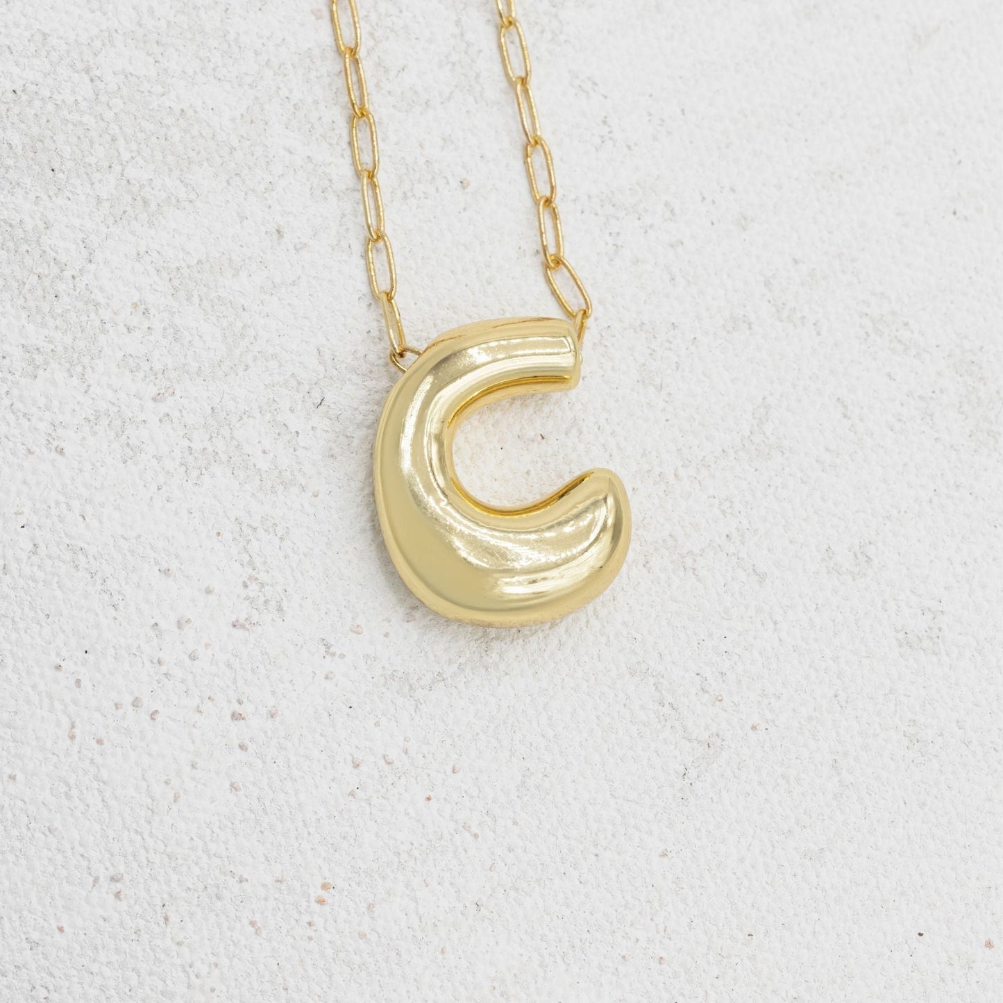 Gold Filled Chain Bubble Letter Necklace - Emerson & Oliver - Necklace