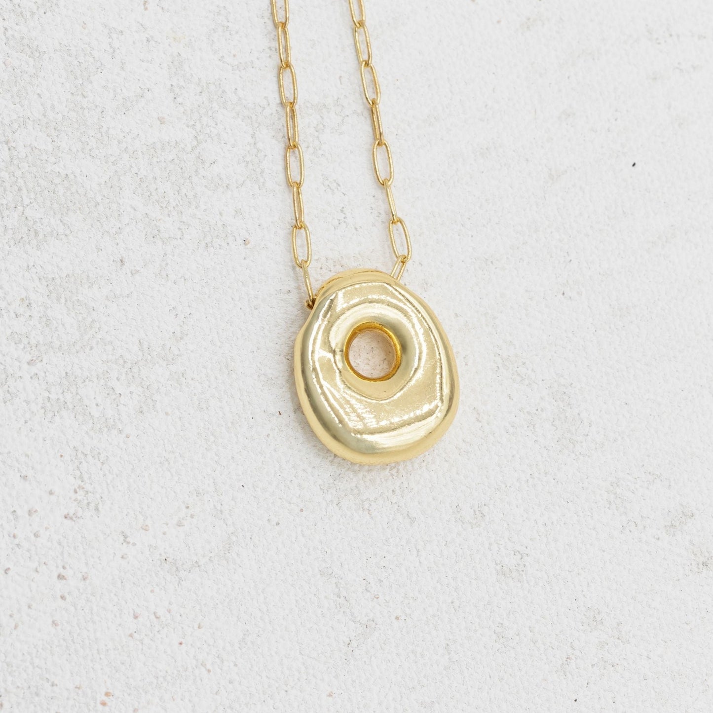 Gold Filled Chain Bubble Letter Necklace - Emerson & Oliver - Necklace