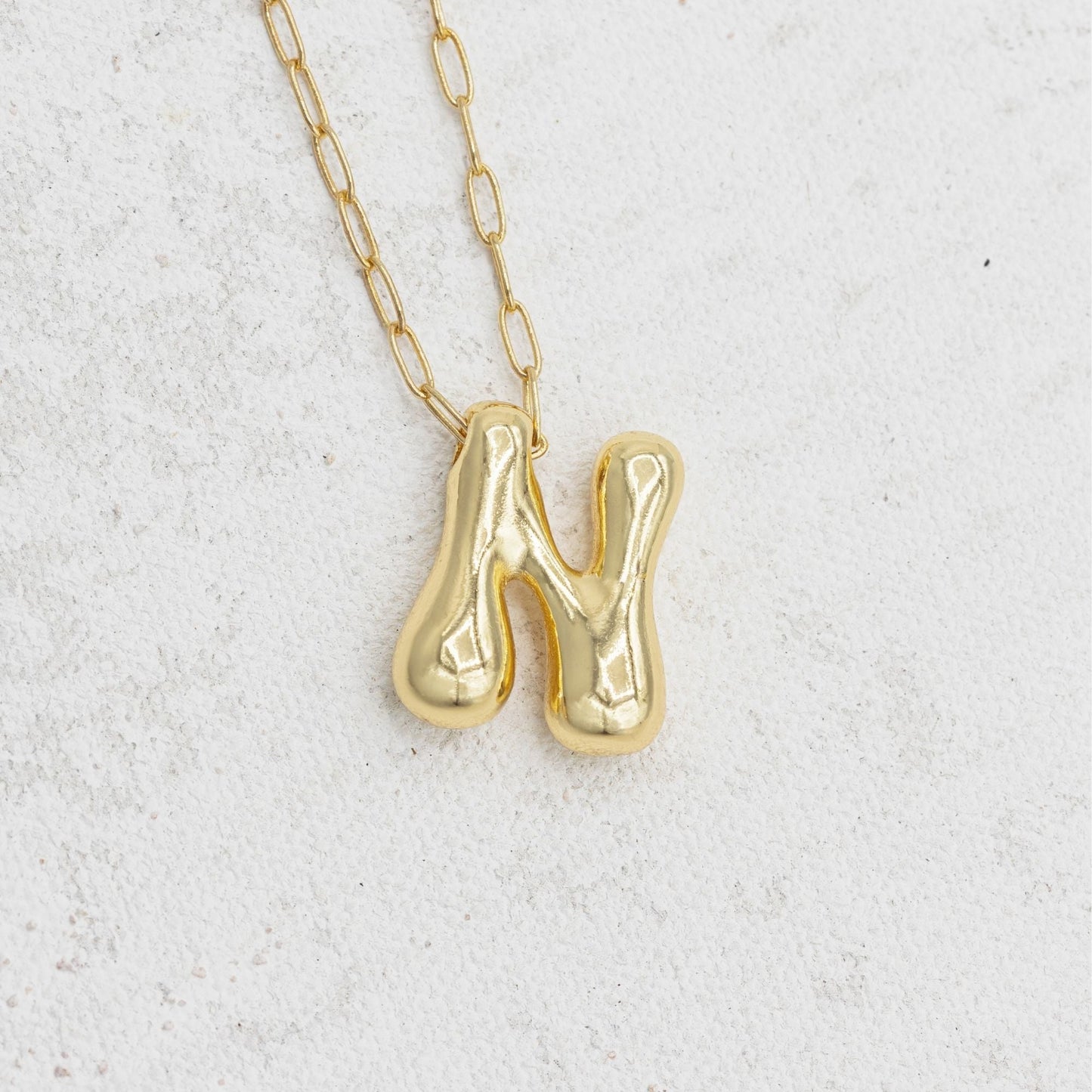 Gold Filled Chain Bubble Letter Necklace - Emerson & Oliver - Necklace