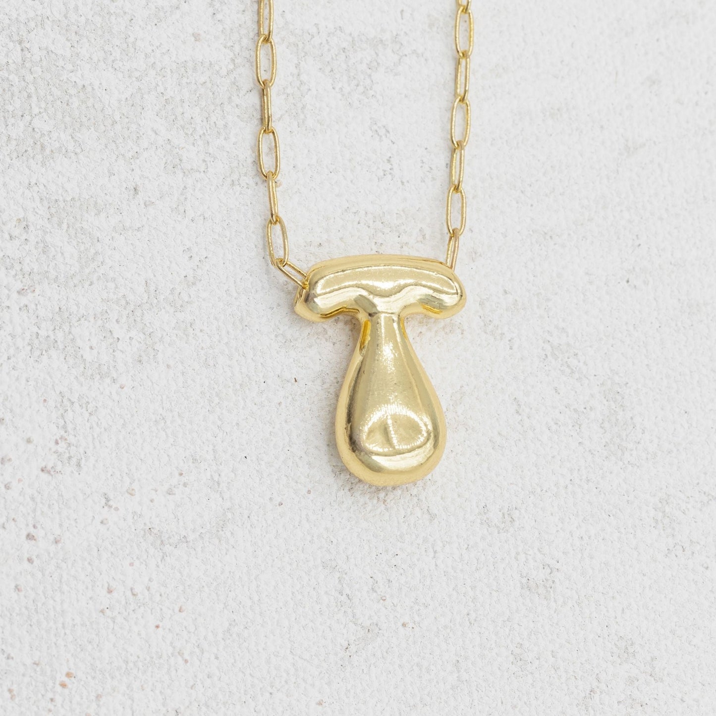 Gold Filled Chain Bubble Letter Necklace - Emerson & Oliver - Necklace