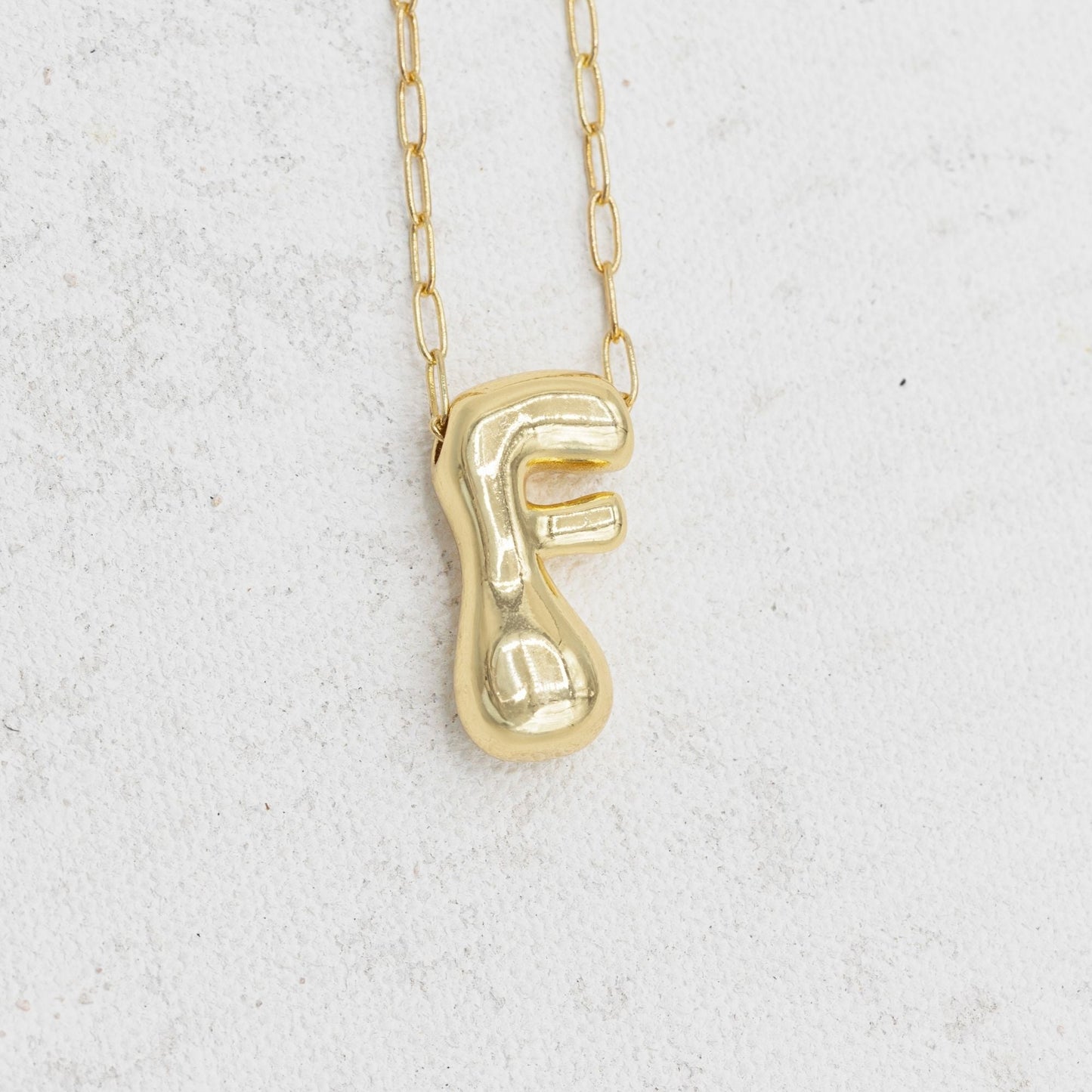 Gold Filled Chain Bubble Letter Necklace - Emerson & Oliver - Necklace