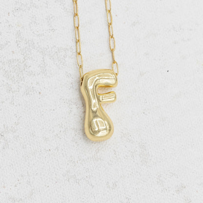 Gold Filled Chain Bubble Letter Necklace - Emerson & Oliver - Necklace