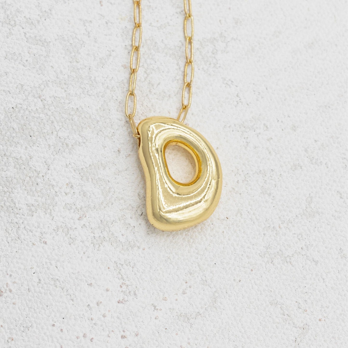 Gold Filled Chain Bubble Letter Necklace - Emerson & Oliver - Necklace