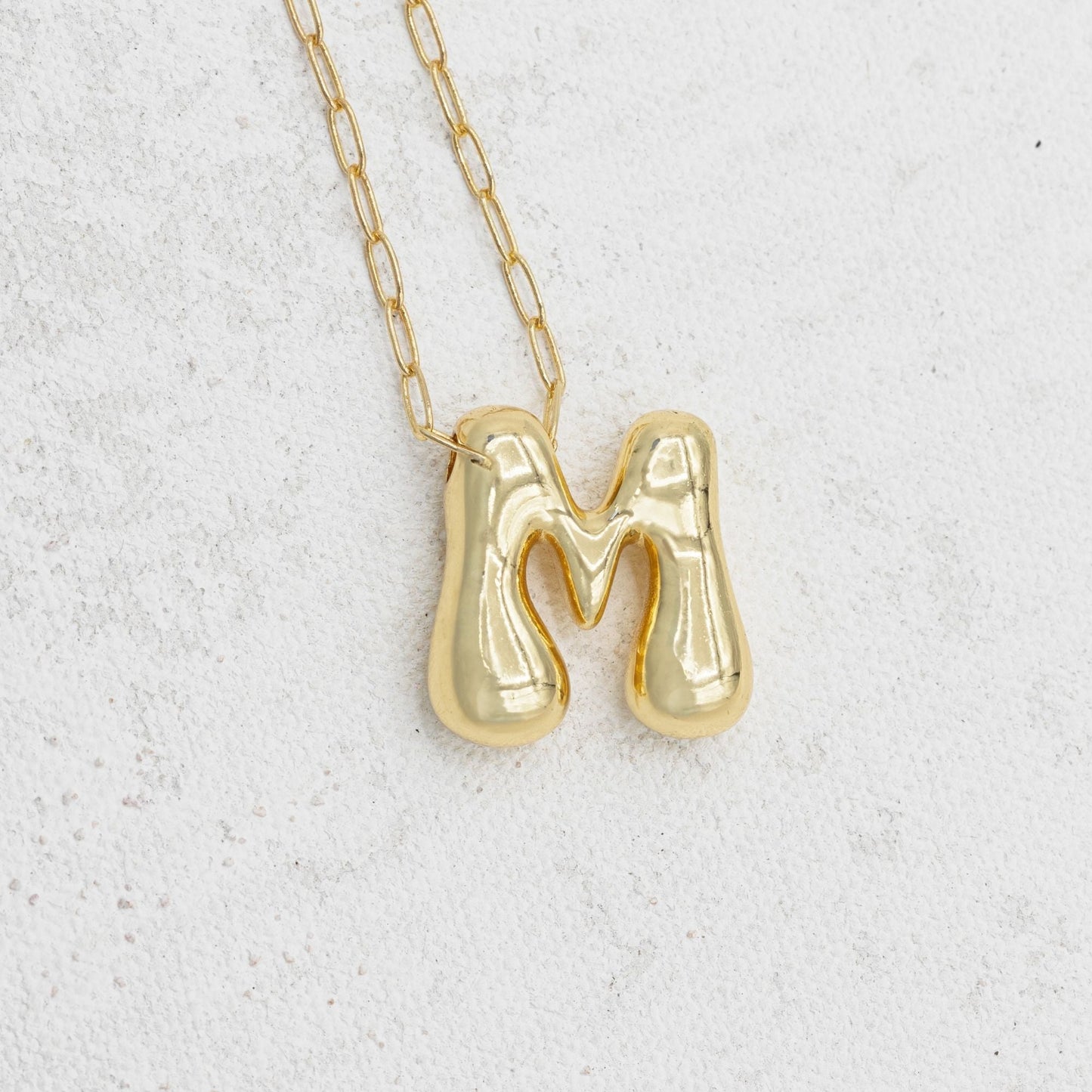 Gold Filled Chain Bubble Letter Necklace - Emerson & Oliver - Necklace