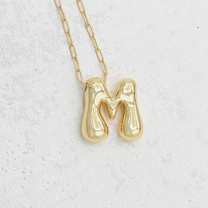 Gold Filled Chain Bubble Letter Necklace - Emerson & Oliver - Necklace