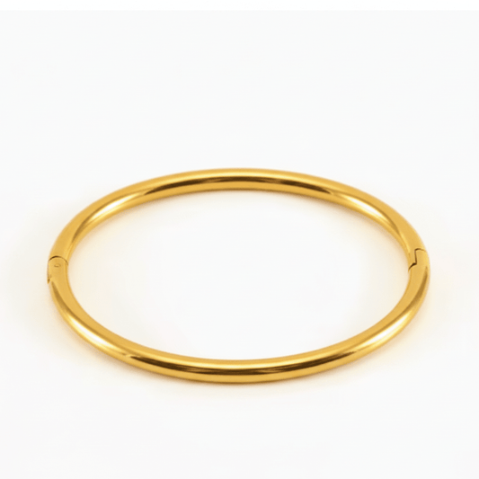 Gold Hinged Bangle Bracelet - Emerson & Oliver - 