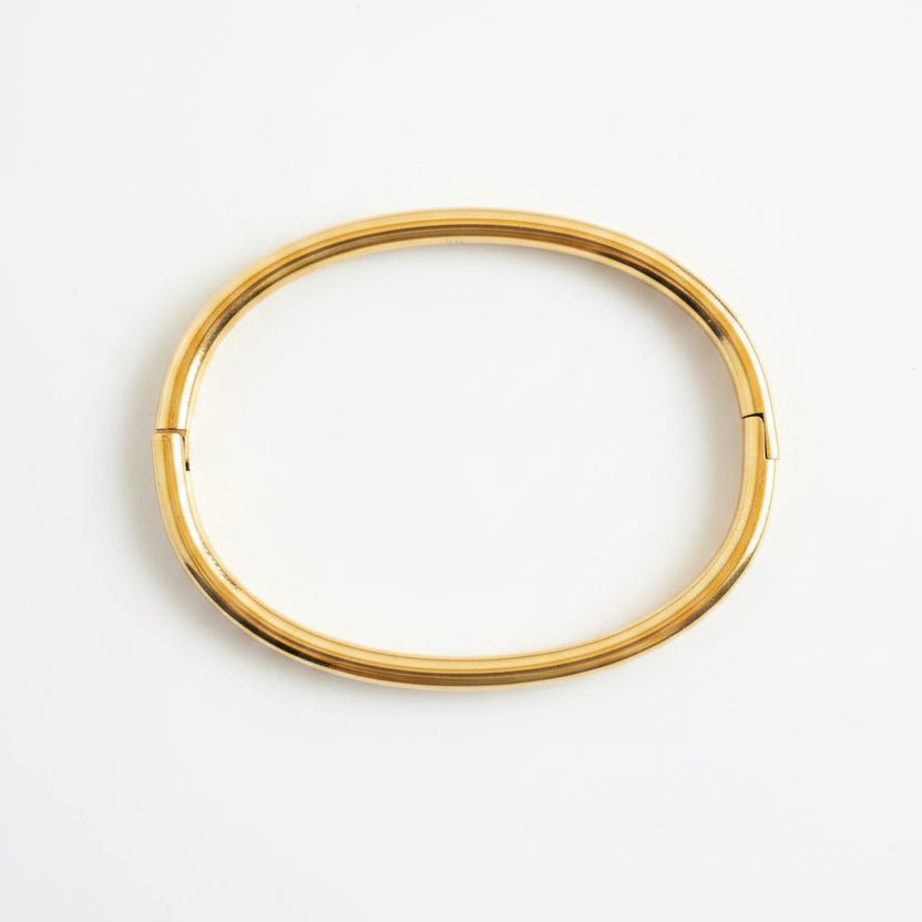 Gold Hinged Bangle Bracelet - Emerson & Oliver - 