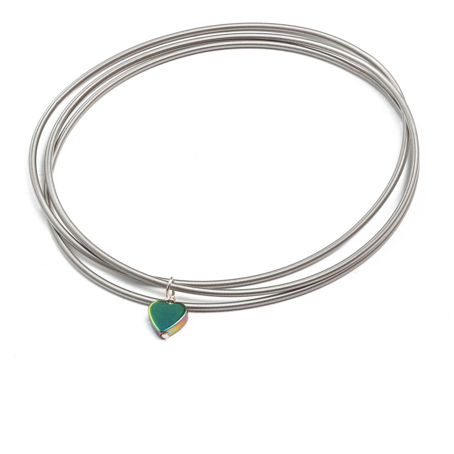 Iridescent Heart Charm