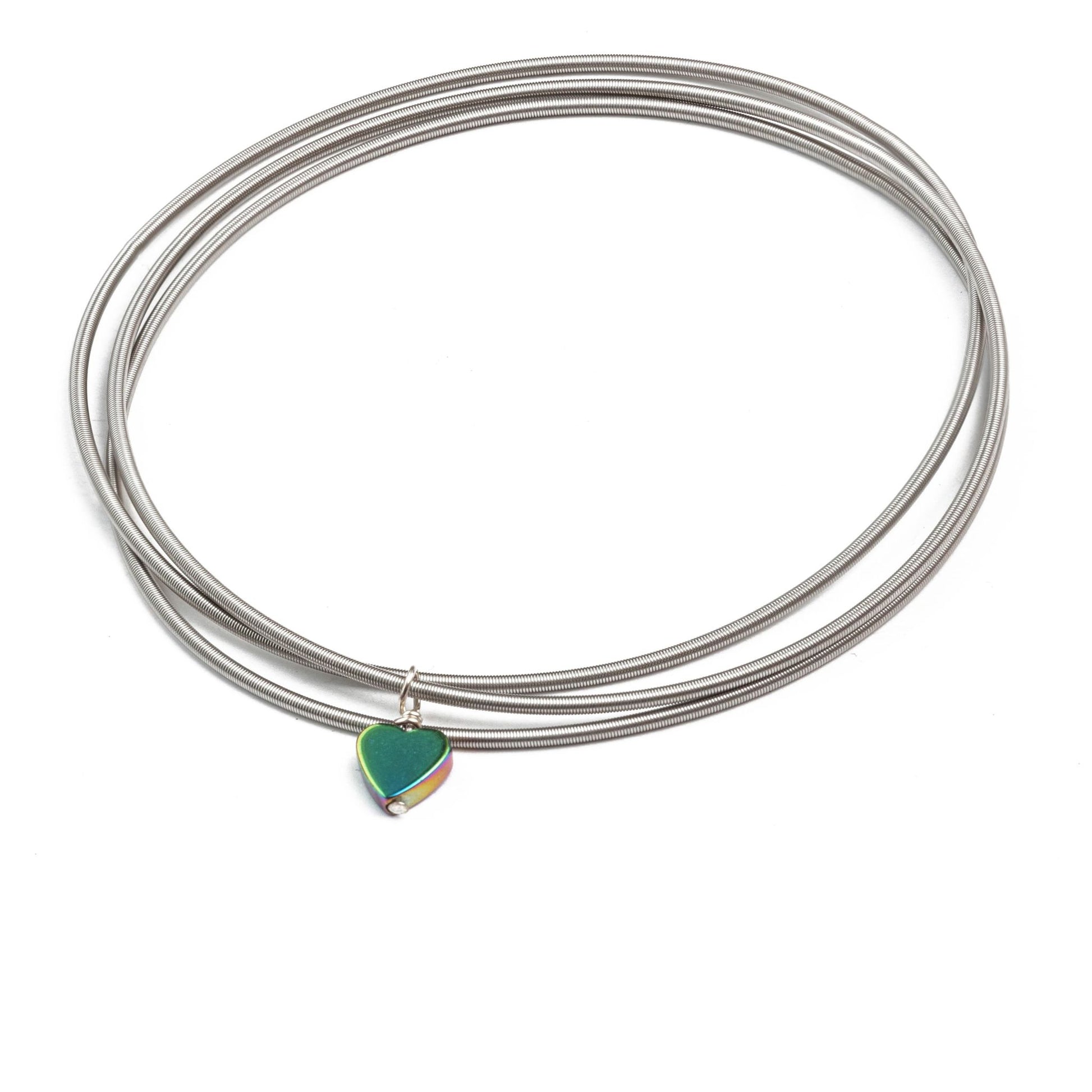  Iridescent Heart Charm