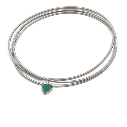  Iridescent Heart Charm