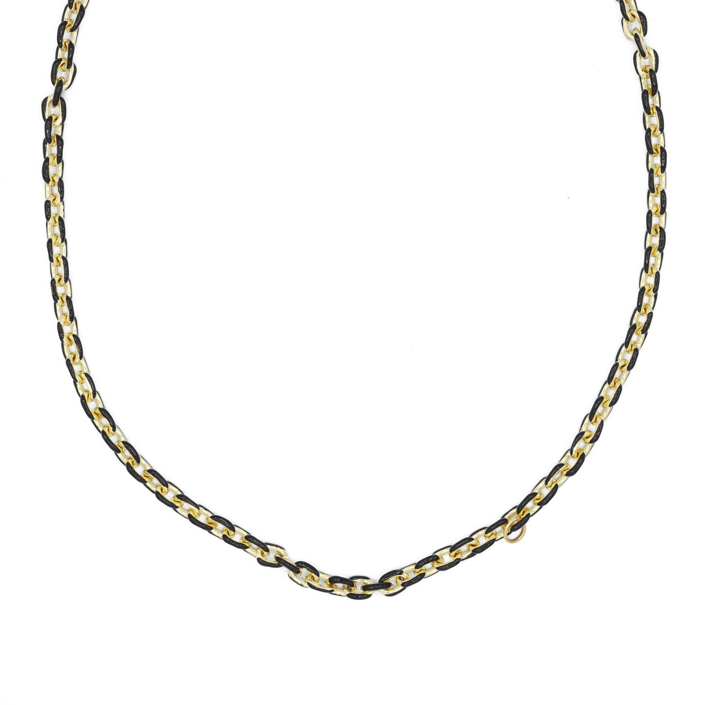 Mini Gold Enamel Chain Necklace - Emerson & Oliver - Necklace