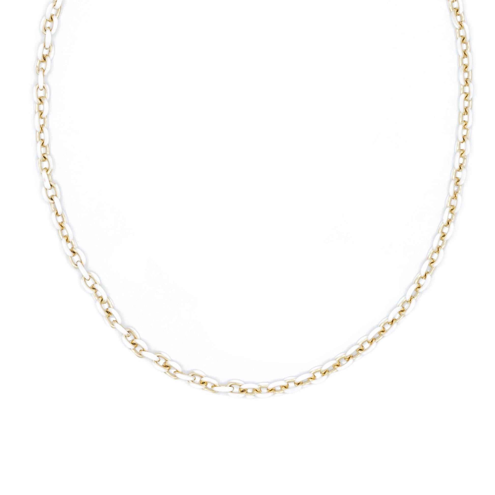 Mini Gold Enamel Chain Necklace - Emerson & Oliver - Necklace