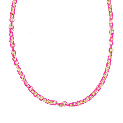 Mini Gold Enamel Chain Necklace - Emerson & Oliver - Necklace