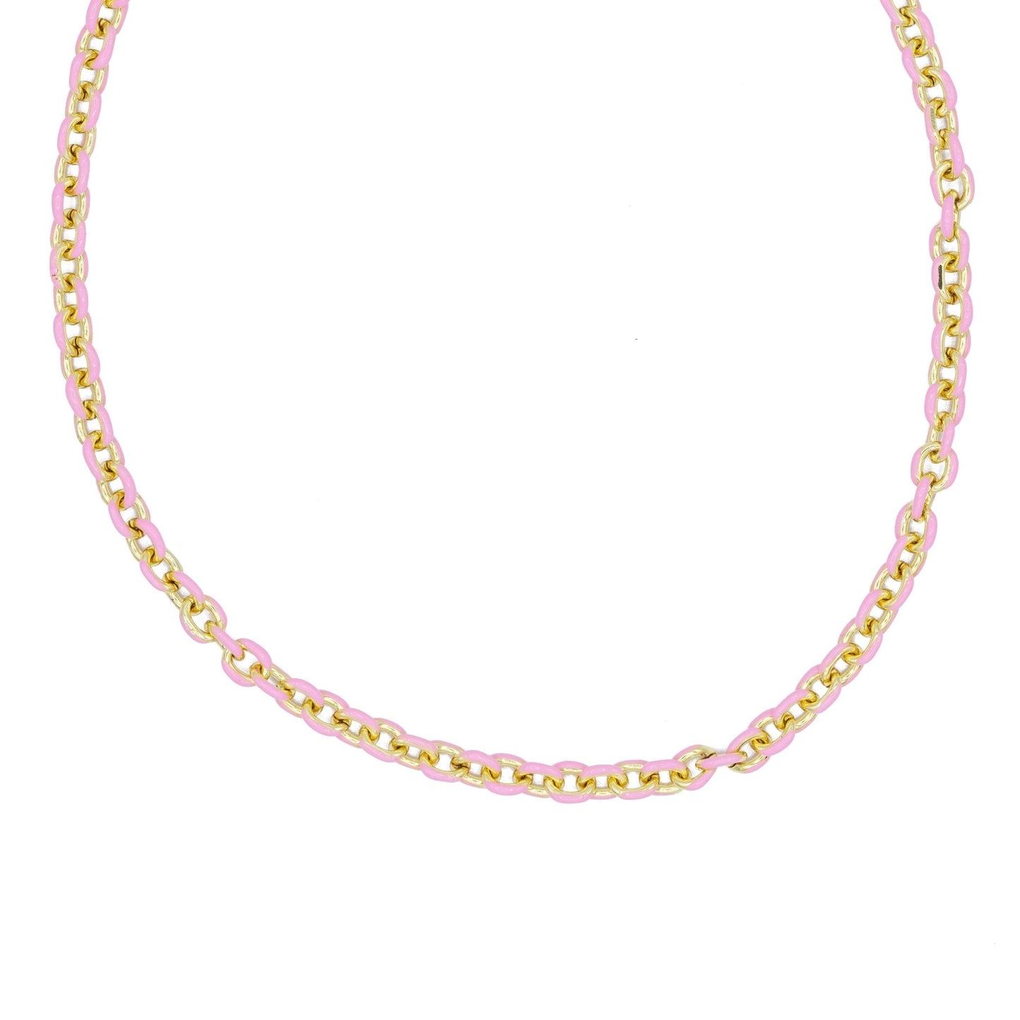 Mini Gold Enamel Chain Necklace - Emerson & Oliver - Necklace