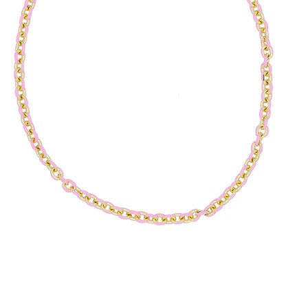 Mini Gold Enamel Chain Necklace - Emerson & Oliver - Necklace