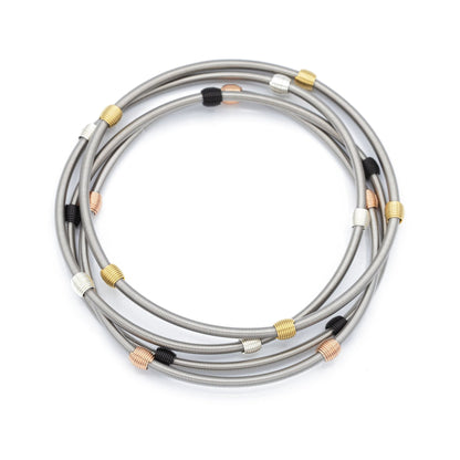 Mixed Metal Beaded DIA Bracelets - Emerson & Oliver - Dia Metallics
